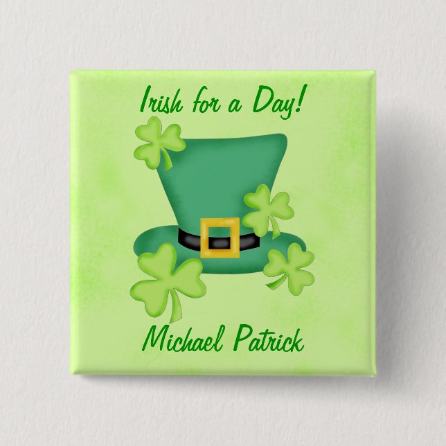 Irlandais pour un jour St. Patrick's Name Badge Pi (Devant)