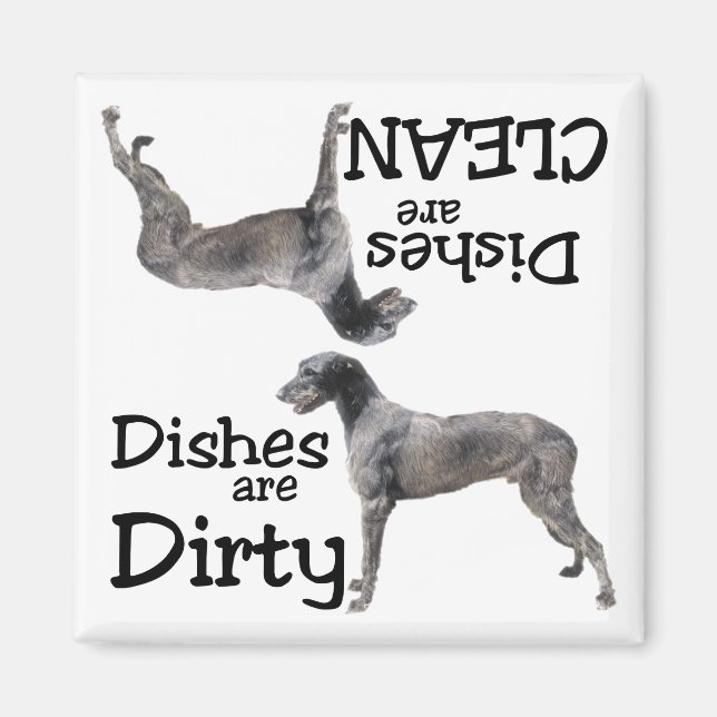 Irlandais Wolfhound Lave-vaisselle Magnet (Devant)