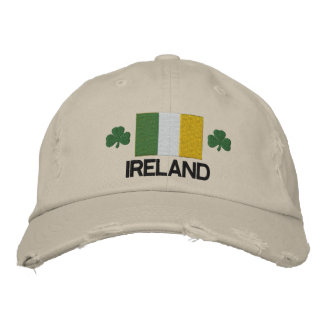 Irlande Drapeau et Shamrock Casquette brodé