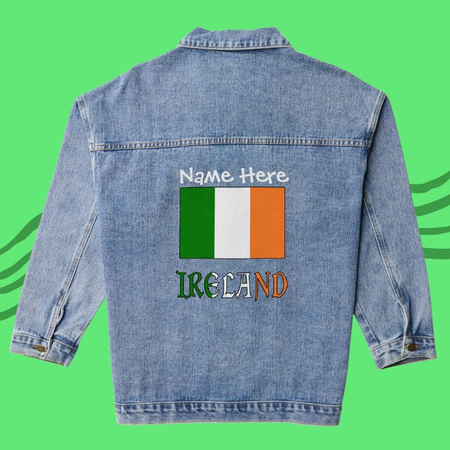 Irlande et drapeau irlandais Personnalisation noir (Créateur téléchargé)