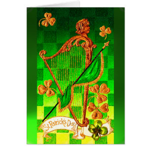 IRLANDE HARP, OR VERT SHAMROCK St Patrick's Day