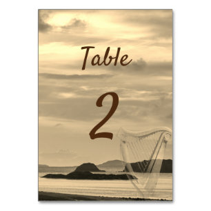 Irlande Mariage Pittoresque avec numéro de table d