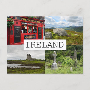 Irlande paysages carte postale collage