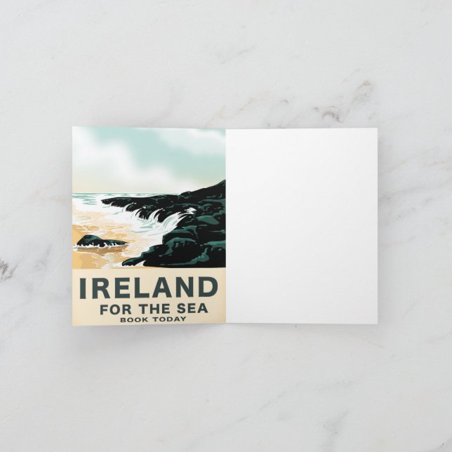 Irlande "Pour la mer" Affiche de voyage nautique (Intérieur)