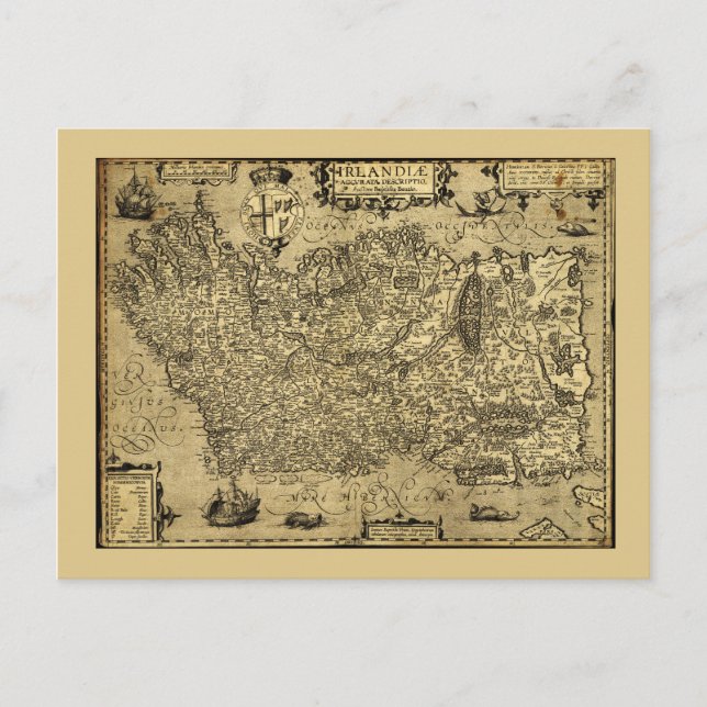 Irlandiæ Irlande Carte de Baptista Boazio vers 160 (Devant)