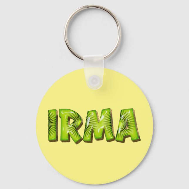 Irma Name Kiwi Design Schlüsselanhänger Keychain (Front)