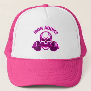 Iron Addict - Skull Bodybuilding and Weightlifting Trucker Hat