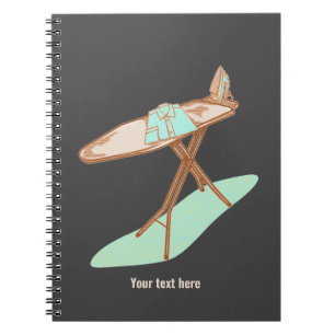 Iron and ironing board household chores notebook
