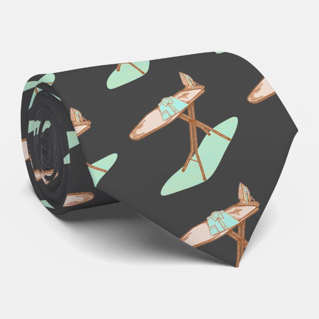 Iron and ironing board household chores tie (Rolled)