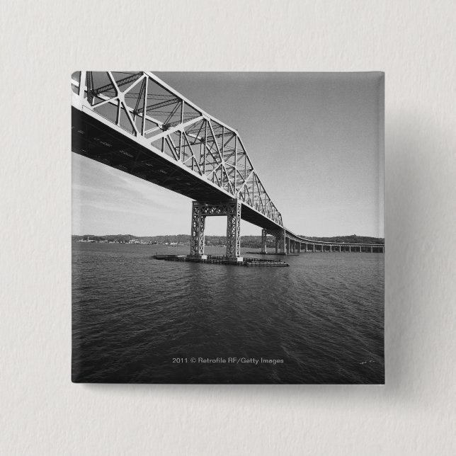 Iron bridge B&W 2 Inch Square Button (Front)