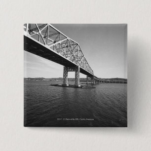 Iron bridge B&W 2 Inch Square Button