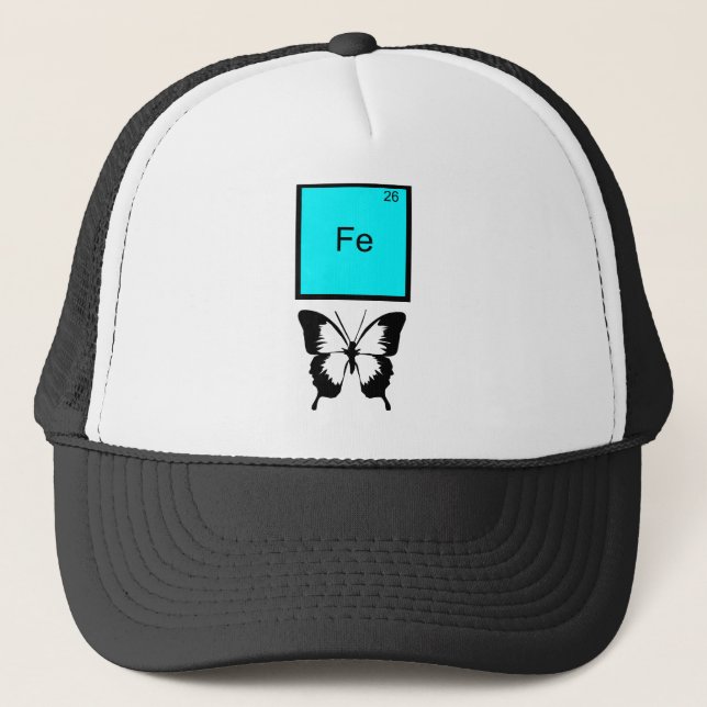 Iron Butterfly Element Pun T-Shirt Trucker Hat (Front)