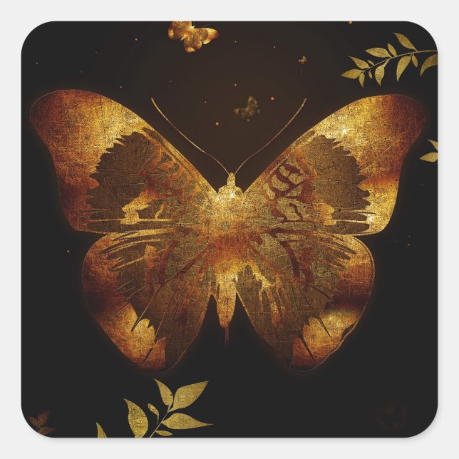 Iron Butterfly Square Sticker (Front)