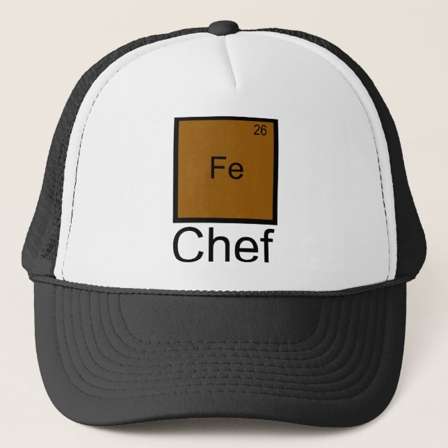 Iron Chef Element Pun T-Shirt Trucker Hat (Front)