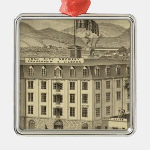 Iron City Brewery, Frauenheim and Vilsack Metal Ornament