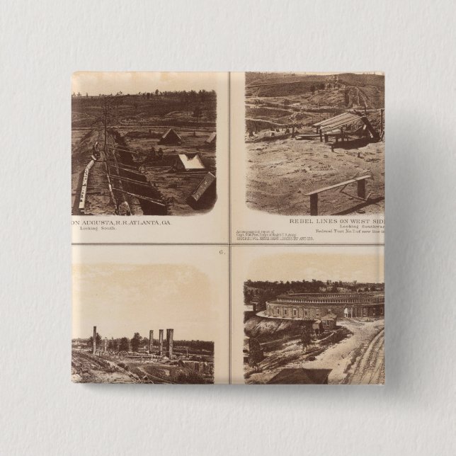 Iron clads, Engine Hero, rebel lines, buildings 2 Inch Square Button (Front)