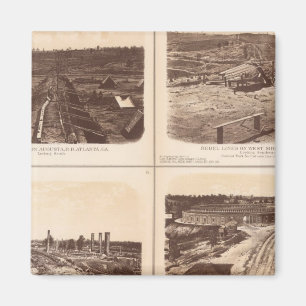 Iron clads, Engine Hero, rebel lines, buildings Magnet