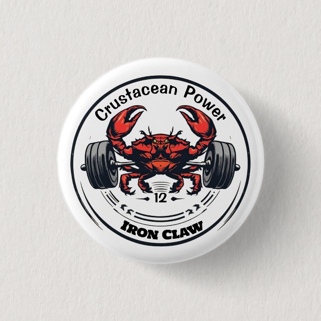 Iron Claw 1 Inch Round Button (Front)
