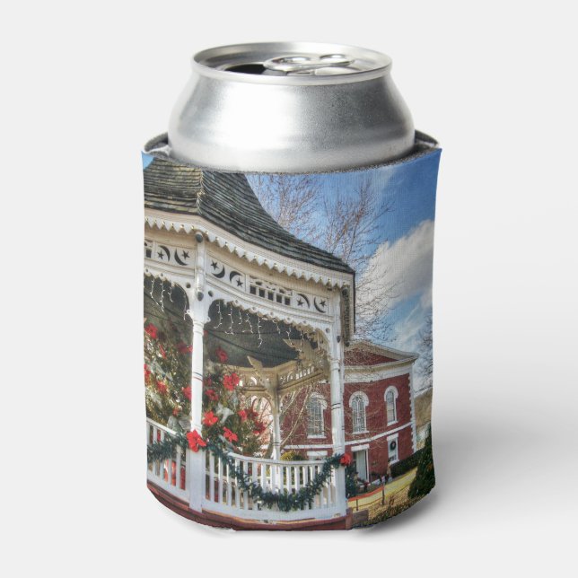 Iron County Courthouse and Gazebo Can Cooler (Can Front)