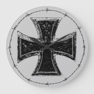 Iron Cross Acrylic Wall Clock