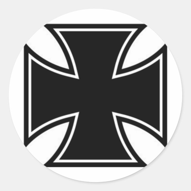 Iron Cross Classic Round Sticker (Front)