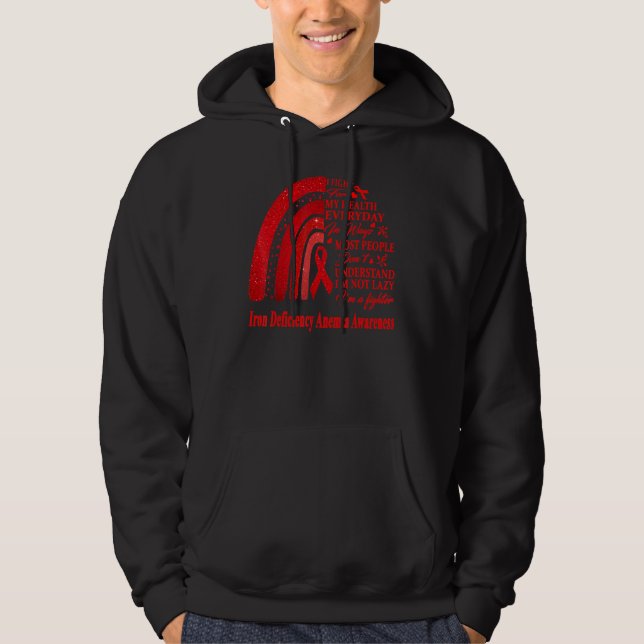 Iron Deficiency Anemia Warrior Hoodie (Front)