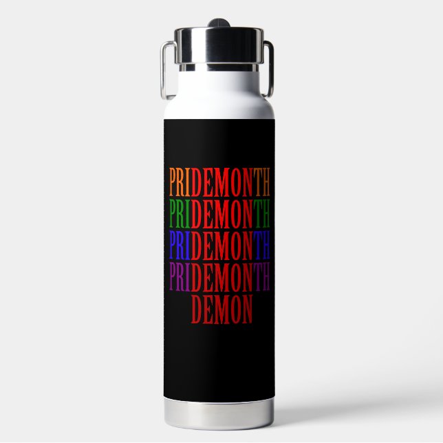 Iron Demon Pride Month Water Bottle (Front)