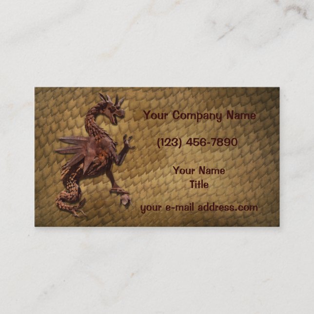 Iron Dragon Scales Business Card (Front)