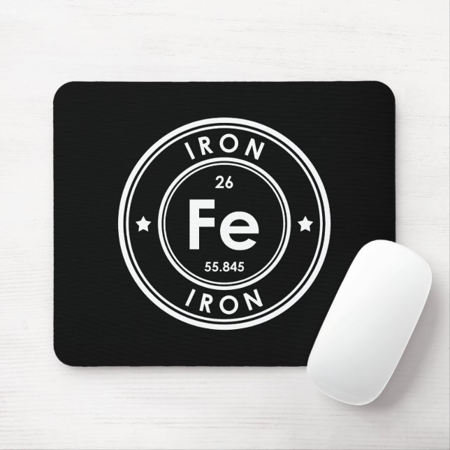 Iron Element Black Mouse Pad (With Mouse)