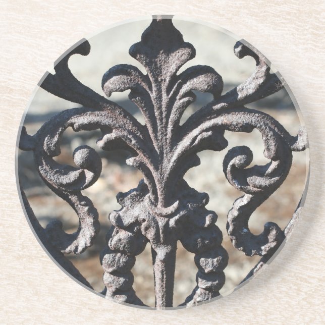 Iron Fleur De Lis Coaster (Front)