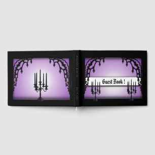 Iron Gates Purple Gothic Guest Book