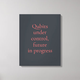 Iron Grey Orange Quantum Design Canvas Print