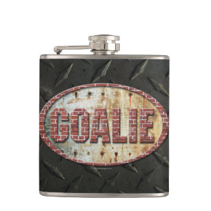 Iron Hockey Goalie Hip Flask