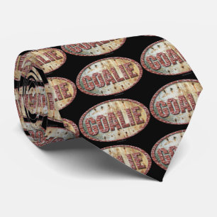 Iron Hockey Goalie tie (dark)