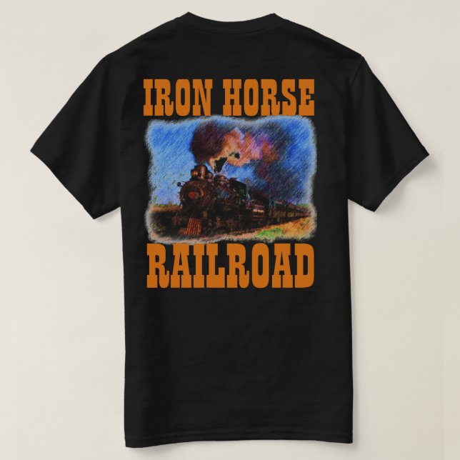 IRON HORSE RALROAD COLOR T-Shirt (Design Back)