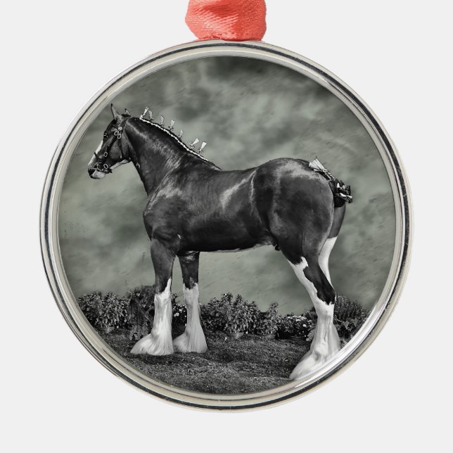 Iron Horse Steele Metal Ornament (Front)