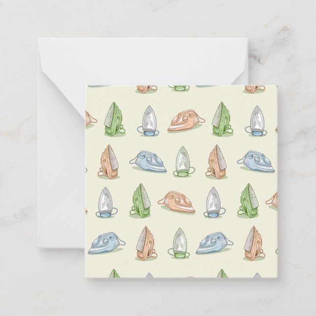 Iron Ironing Laundry patten Card (Front)