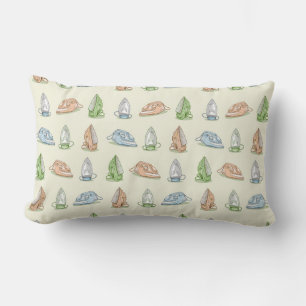 Iron Ironing Laundry patten Lumbar Pillow