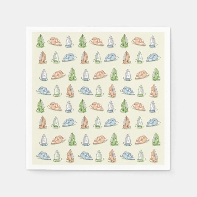Iron Ironing Laundry patten Napkin (Front)