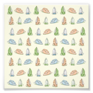 Iron Ironing Laundry patten Photo Print
