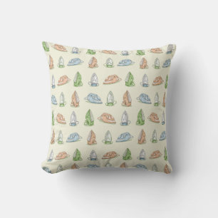 Iron Ironing Laundry patten Throw Pillow