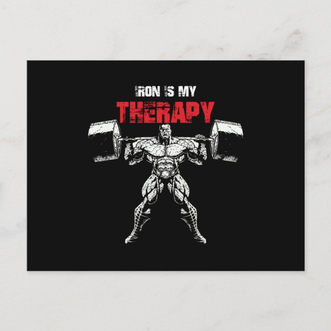 Iron is my Therapy Postcard (Front)