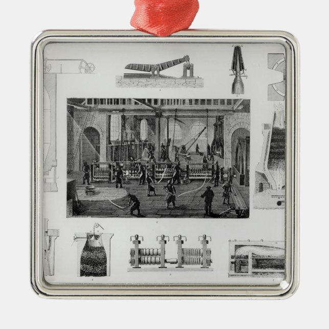 Iron-Making with a General View of Rolling Iron Metal Ornament (Front)