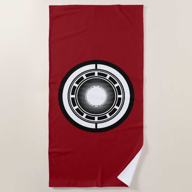 Iron Man Arc Icon Beach Towel (Front)
