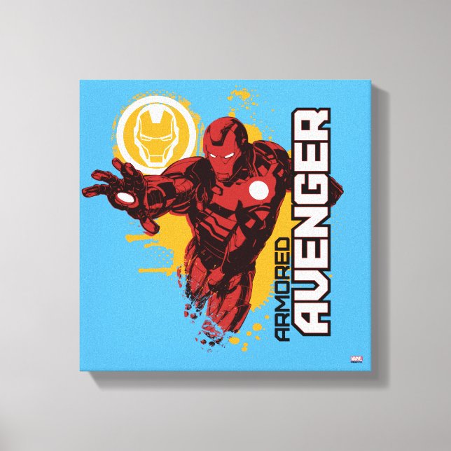 Iron Man Armoured Avenger Graphic Canvas Print (Front)