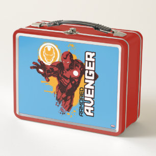 Iron Man Armoured Avenger Graphic Metal Lunch Box