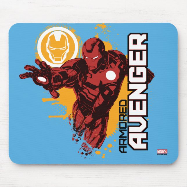 Iron Man Armoured Avenger Graphic Mouse Pad (Front)
