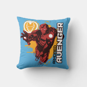 Iron Man Armoured Avenger Graphic Throw Pillow