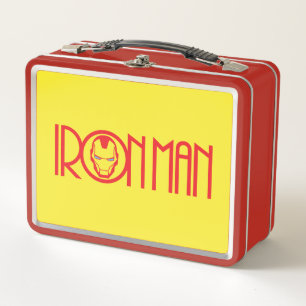Iron Man Art Deco Name Metal Lunch Box