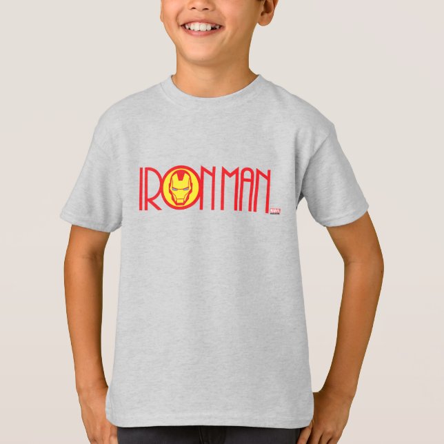 Iron Man Art Deco Name T-Shirt (Front)